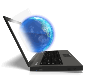 laptop earth revolve
